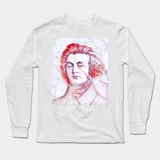 Adam Mickiewicz Portrait | Adam Mickiewicz Artwork | Line art Long Sleeve T-Shirt